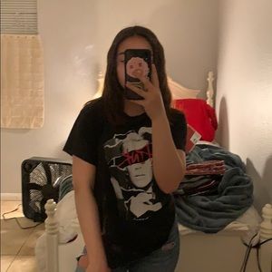 graphic tee pink shirt